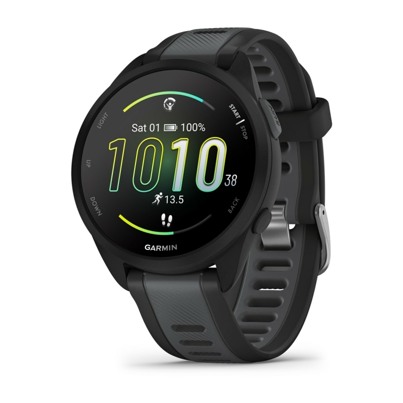 Garmin Forerunner 165 Music 3,05 cm (1.2") AMOLED 43 mm Numérique 390 x 390 pixels Écran tactile Noir GPS (satellite)