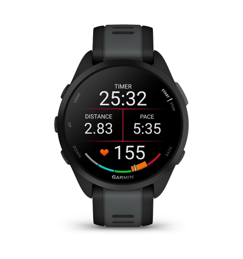 Garmin Forerunner 165 Music 3.05 cm (1.2") AMOLED 43 mm Digital 390 x 390 pixels Touchscreen Black GPS (satellite)