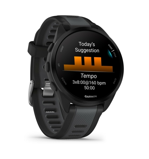 Garmin Forerunner 165 Music 3,05 cm (1.2") AMOLED 43 mm Digital 390 x 390 Pixel Touchscreen Schwarz GPS