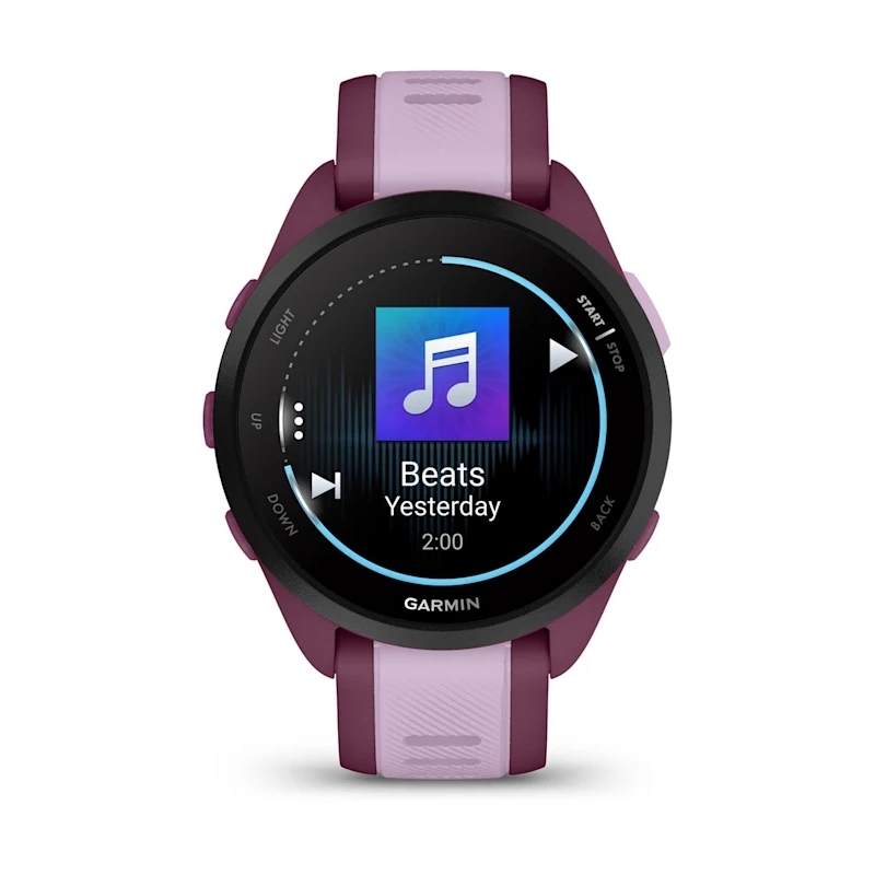 Garmin Forerunner 165 Music 3.05 cm (1.2") AMOLED 43 mm Digital 390 x 390 pixels Touchscreen Purple GPS (satellite)