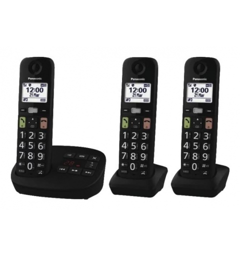 Panasonic KX-TGU133EXB telefono Telefono analogico DECT Nero