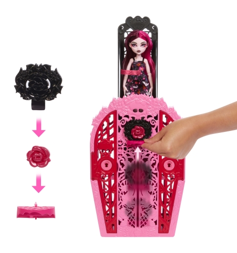 Monster High Skulltimate Secrets Garden Mysteries Playset, Draculaura Doll with 19+ Surprises