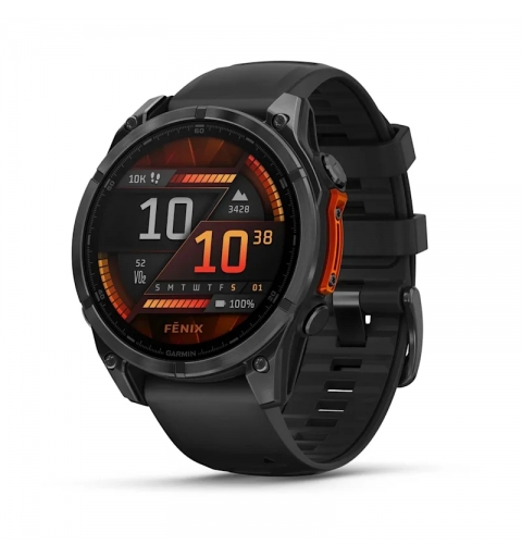 Garmin Fenix 8 3,56 cm (1.4") AMOLED 47 mm Digital 454 x 454 Pixeles Pantalla táctil Negro Wifi GPS (satélite)