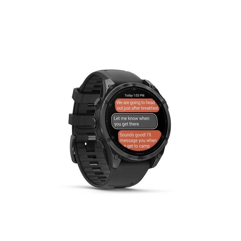 Garmin Fenix 8 3.56 cm (1.4") AMOLED 47 mm Digital 454 x 454 pixels Touchscreen Black Wi-Fi GPS (satellite)