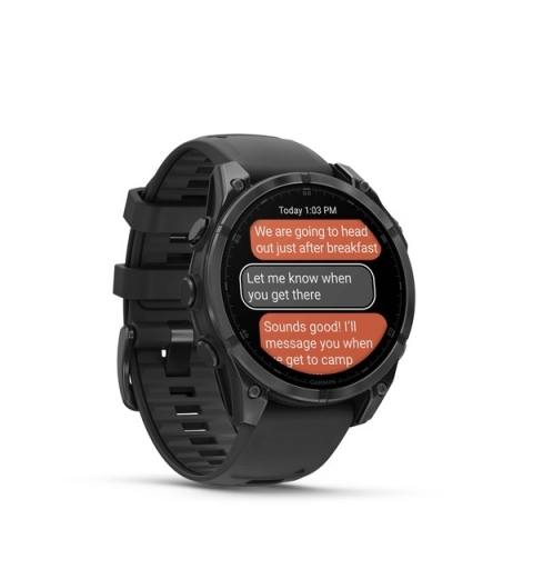 Garmin Fenix 8 3,56 cm (1.4") AMOLED 47 mm Digitale 454 x 454 Pixel Touch screen Nero Wi-Fi GPS (satellitare)