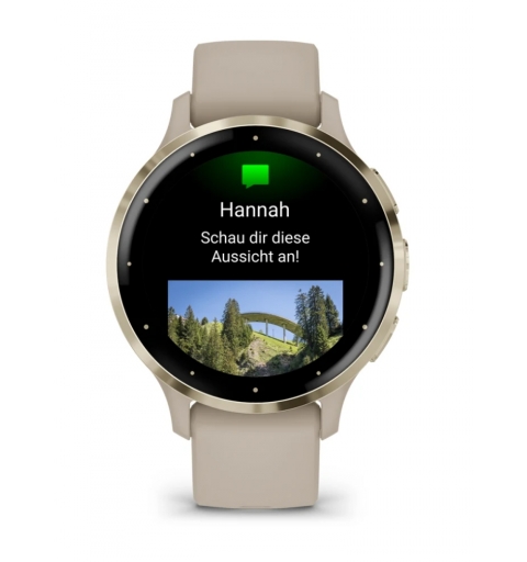 Garmin Venu 3S 3.05 cm (1.2") AMOLED 41 mm Digital 390 x 390 pixels Touchscreen Gold, Grey Wi-Fi GPS (satellite)