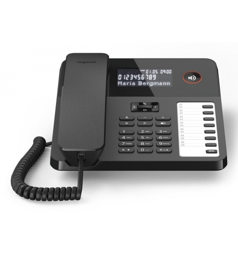 Gigaset DESK 600 Téléphone analogique Identification de l'appelant Noir
