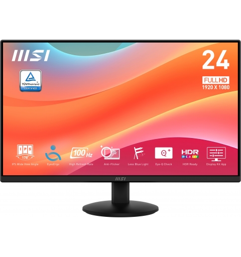MSI Pro MP242L computer monitor 60.5 cm (23.8") 1920 x 1080 pixels Full HD LCD Black