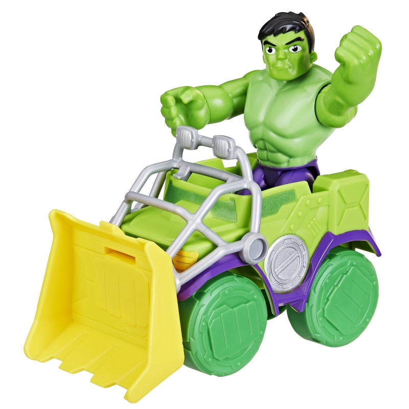 Marvel Spidey e I Suoi Fantastici Amici, set Hulk Smash Truck, action figure con veicolo e accessorio, giocattoli per età