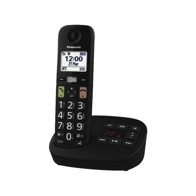 Panasonic KX-TGU130EXB teléfono Teléfono DECT analógico Negro