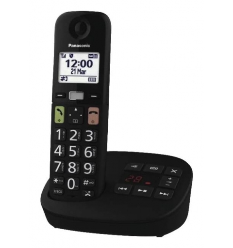 Panasonic KX-TGU130EXB teléfono Teléfono DECT analógico Negro