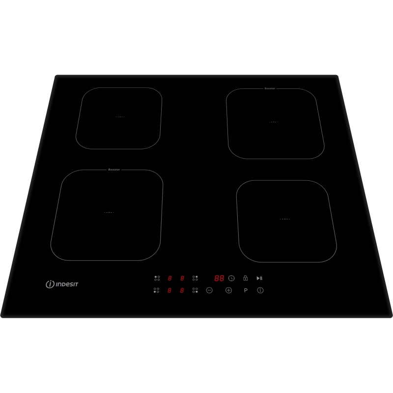 Indesit IS F 18Q60 NE Black Countertop 59 cm Zone induction hob 4 zone(s)