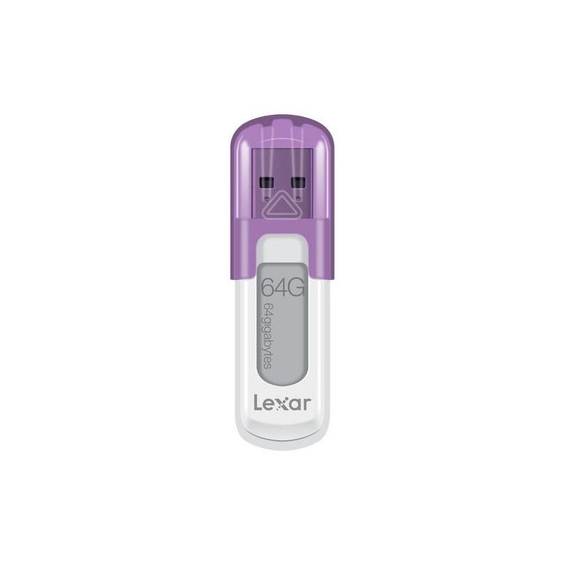 Lexar JumpDrive V10 lecteur USB flash 64 Go USB Type-A 2.0 Violet, Blanc