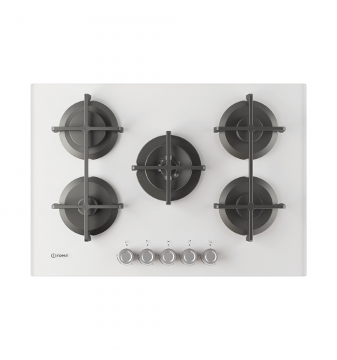 Indesit ING 72T WH 1 Weiß Integriert 75 cm Gaskochfeld 5 Zone(n)