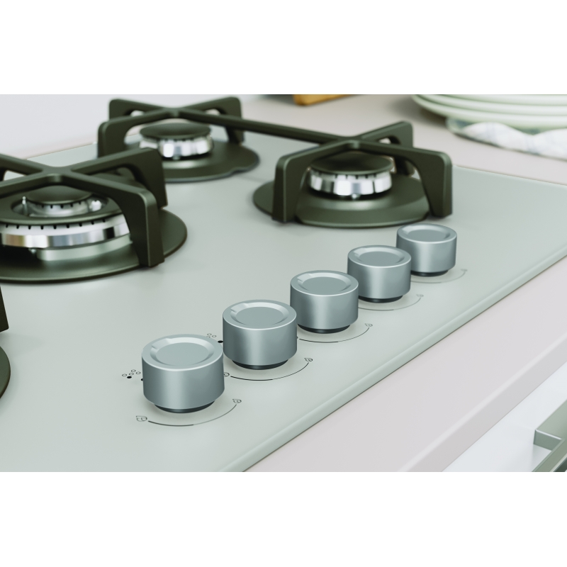 Indesit ING 72T WH 1 Weiß Integriert 75 cm Gaskochfeld 5 Zone(n)