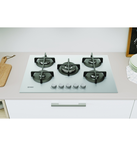 Indesit ING 72T WH 1 Weiß Integriert 75 cm Gaskochfeld 5 Zone(n)