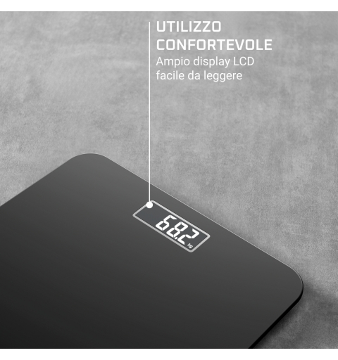 Rowenta Premiss 2.0, Bilancia da Bagno, Display LCD Facile da Leggere, Nero, BS1800