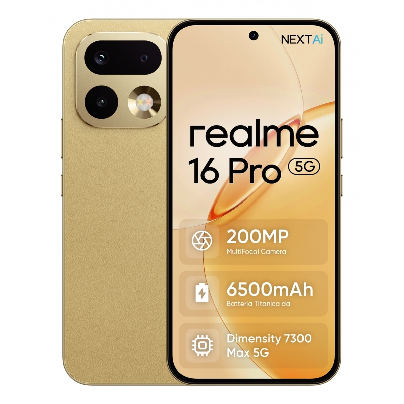 realme 16 Pro 17,3 cm (6.8") SIM doble 5G 8 GB 256 GB 6500 mAh Oro