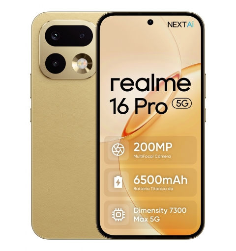 realme 16 Pro 17.3 cm (6.8") Dual SIM 5G 8 GB 256 GB 6500 mAh Gold