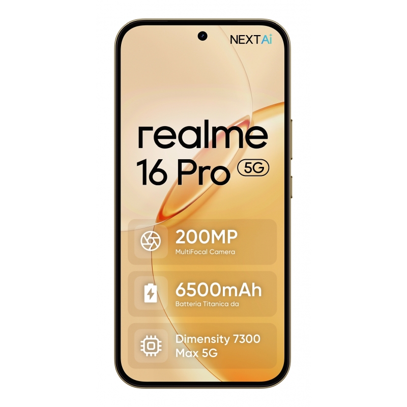 realme 16 Pro 17,3 cm (6.8") Doppia SIM 5G 8 GB 256 GB 6500 mAh Oro