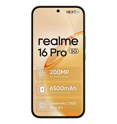 realme 16 Pro 17.3 cm (6.8") Dual SIM 5G 8 GB 256 GB 6500 mAh Gold