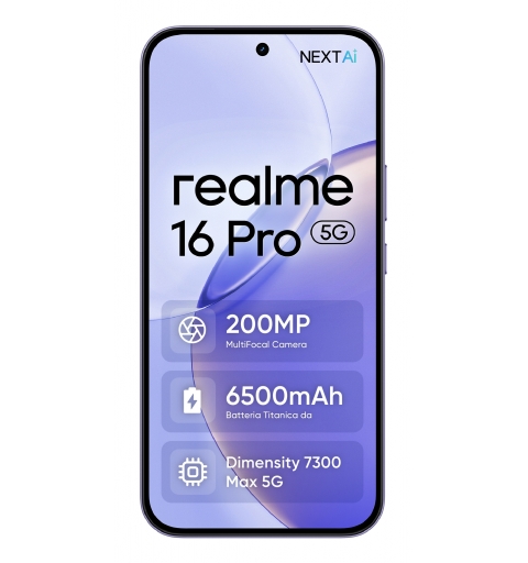 realme 16 Pro 17,3 cm (6.8") Double SIM 5G 8 Go 256 Go 6500 mAh Violet