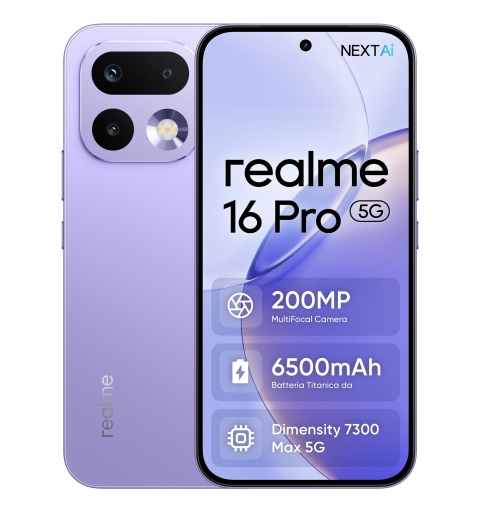 realme 16 Pro 17,3 cm (6.8") Dual-SIM 5G 8 GB 256 GB 6500 mAh Violett