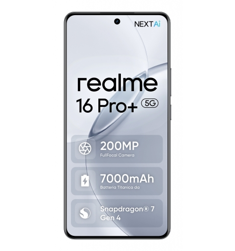 realme 16 Pro+ 17,3 cm (6.8") 5G USB tipo-C 12 GB 512 GB 7000 mAh Grigio