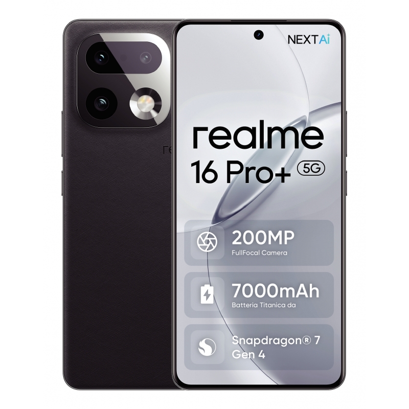 realme 16 Pro+ 17.3 cm (6.8") 5G USB Type-C 12 GB 512 GB 7000 mAh Grey