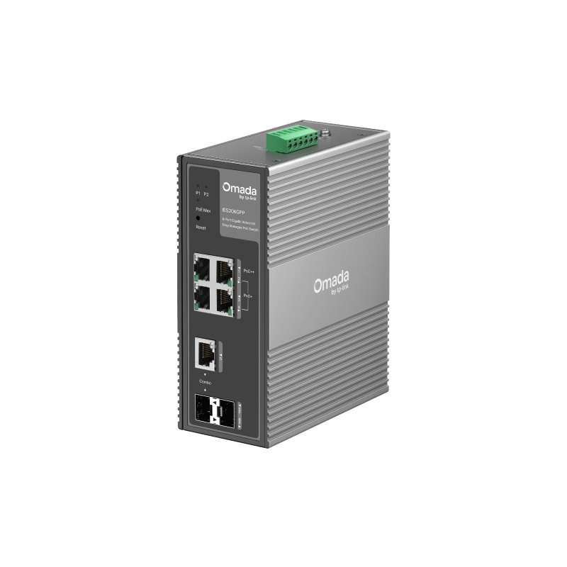 TP-Link IES206GPP Netzwerk-Switch Managed Gigabit Ethernet (10 100 1000) Power over Ethernet (PoE) Schwarz