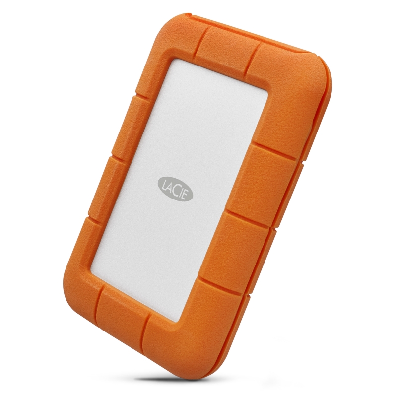 LaCie Rugged Secure external hard drive 2 TB 2.5" USB Type-C 3.2 Gen 1 (3.1 Gen 1) Orange, White