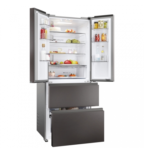 Haier HFR3718DNMD Freistehend 402 l Anthrazit