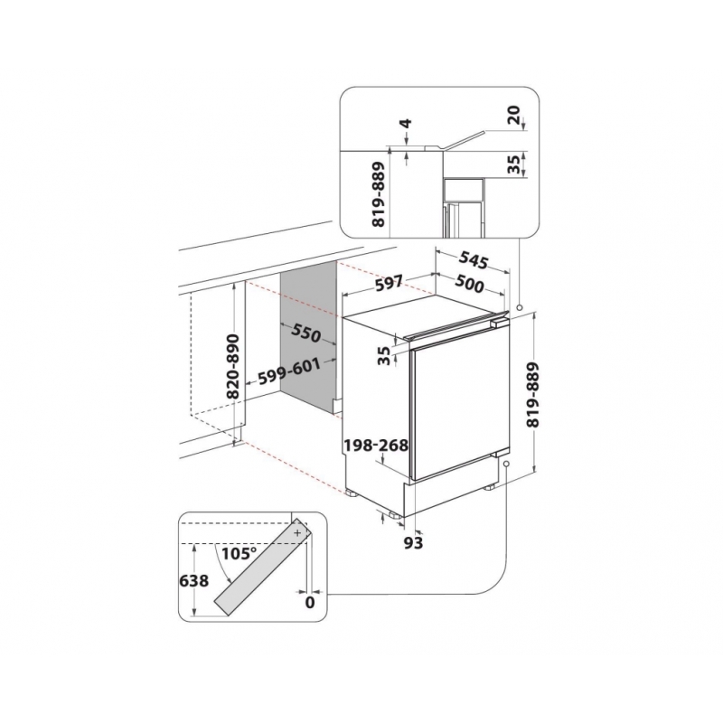 Indesit INBUL021 Kühlschrank Integriert 144 l Grau