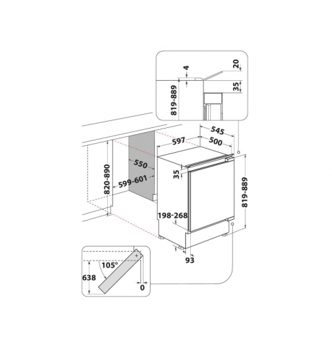 Indesit INBUL021 réfrigérateur Intégré 144 L Gris