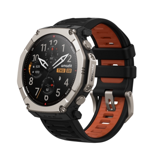 Amazfit T-Rex Ultra 2 129,5 cm (51") AMOLED 51 mm Digitale 480 x 480 Pixel Touch screen Titanio Wi-Fi GPS (satellitare)