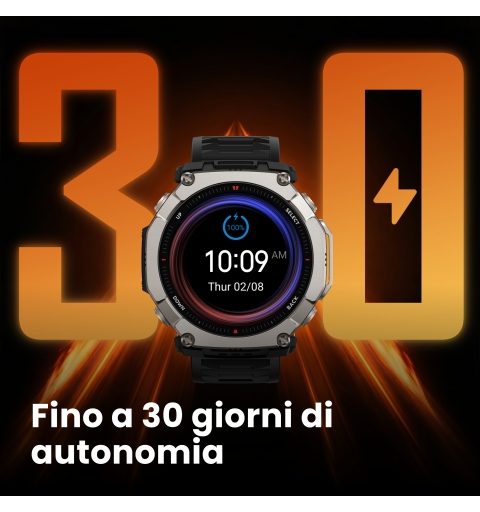 Amazfit T-Rex Ultra 2 129,5 cm (51") AMOLED 51 mm Digital 480 x 480 Pixeles Pantalla táctil Titanio Wifi GPS (satélite)