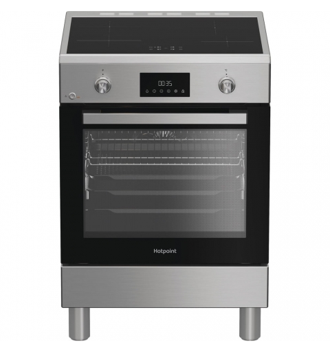Hotpoint H6I8LMSAX Freestanding cooker Electric Zone induction hob Stainless steel
