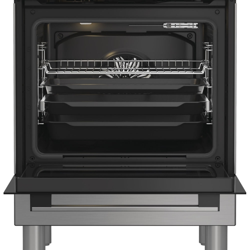 Hotpoint H6I8LMSAX Freistehender Herd Elektro Zonen-Induktionskochfeld Edelstahl