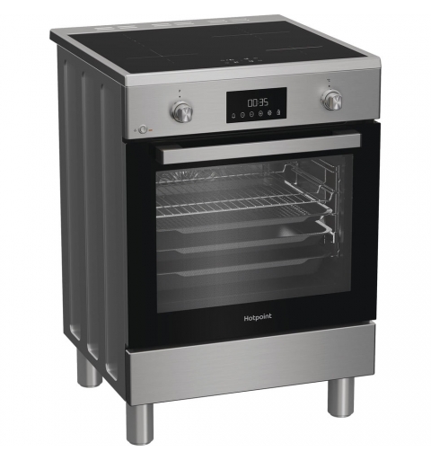 Hotpoint H6I8LMSAX Cocina independiente Eléctrico Con placa de inducción Acero inoxidable