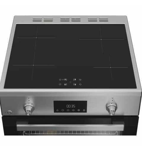 Hotpoint Ariston H6I8LMSAX cucina libera installazione inox, 60x60cm, piano induzione,forno elettrico ventilato, 73Lt, classe A