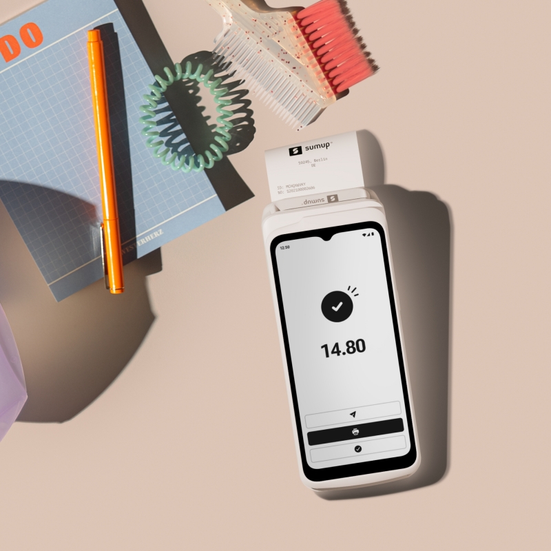 SumUp Terminal smart card reader USB Wi-Fi + 4G White