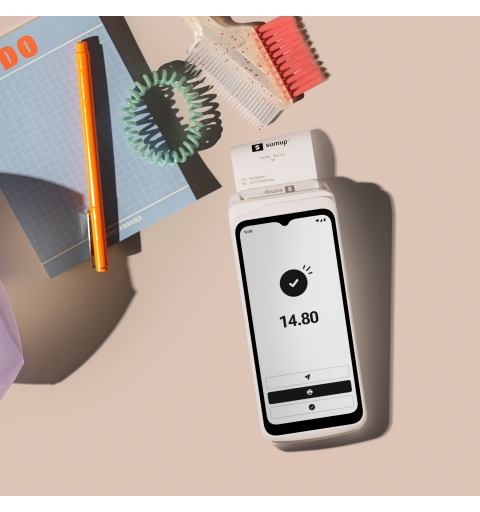 SumUp Terminal lector de tarjeta inteligente USB Wi-Fi + 4G Blanco