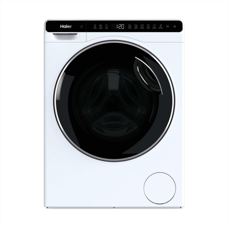 Haier Minidrum, Lavatrice Compatta 5 KG, Classe A, 1200 giri, Bianco, Inverter, Refresh, Wi-Fi, HW50-BP12307U1-S