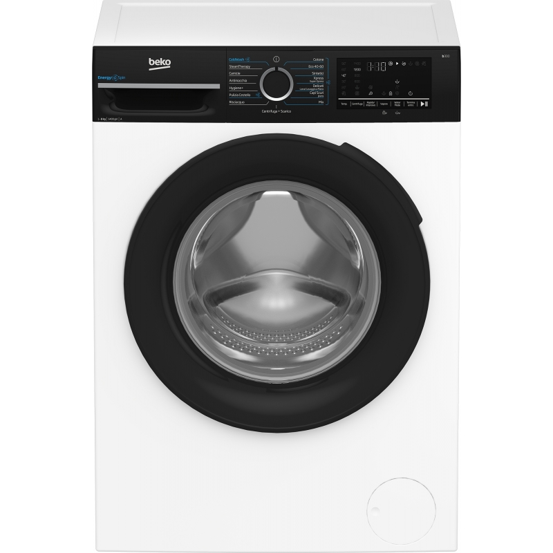 Beko b300 BMWEP8147DB Lavatrice 8kg, classe A-10%, 1400giri, linea estetica NX, motore inverter, Display Touch, colore Bianco,