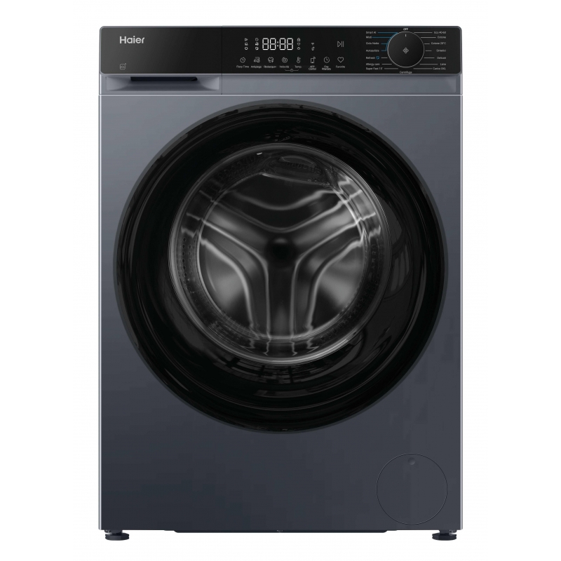 Haier X Series 5, Lavatrice Carica Frontale 9 KG, 25% più efficente della classe A, 1400 giri, Antracite, AI PowerDrive,