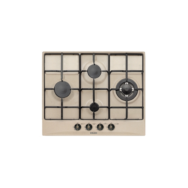 Glem Gas GT645SA plaque Sable Intégré 60 cm Gaz 4 zone(s)