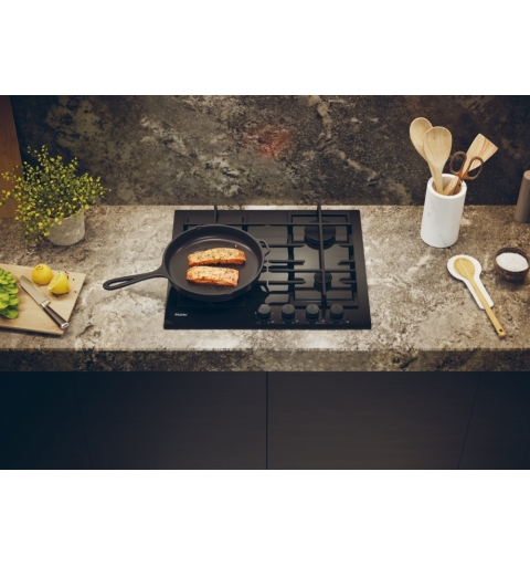Haier Series 4 HAVG6BF4TB-PB Black Built-in 60 cm Gas 4 zone(s)