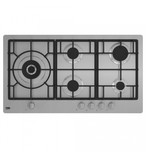Beko HIML 95225 SXE Acier inoxydable Intégré 90 cm Gaz 5 zone(s)