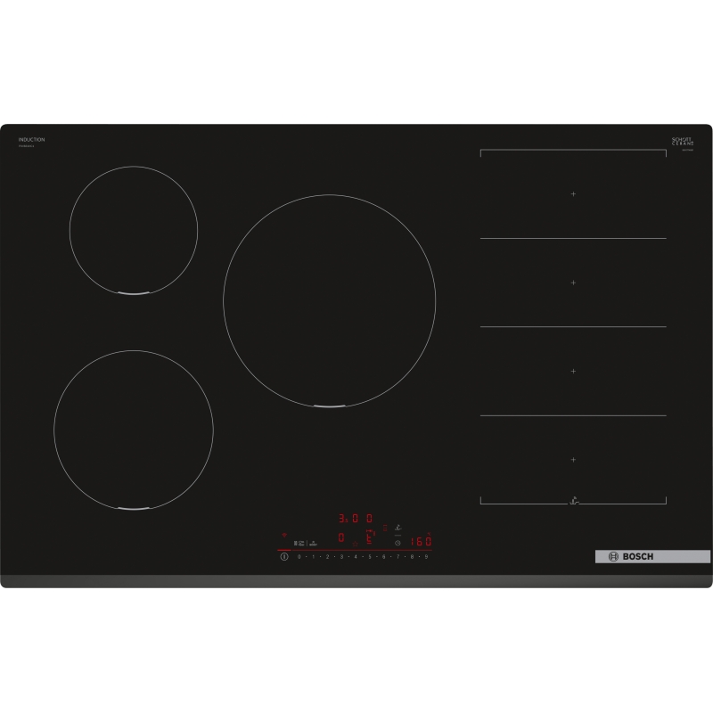 Bosch Serie 6 PXV831HC1E Piano cottura a induzione 80 cm FlexInduction Nero
