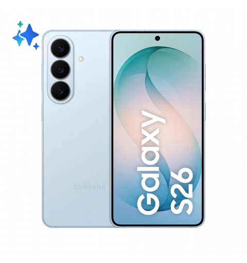 Samsung Galaxy S26 Smartphone AI, 256GB, Processore avanzato, Assistente Foto, Creative Studio, Camera 50 MP, 4300 mAh, Sky Blue